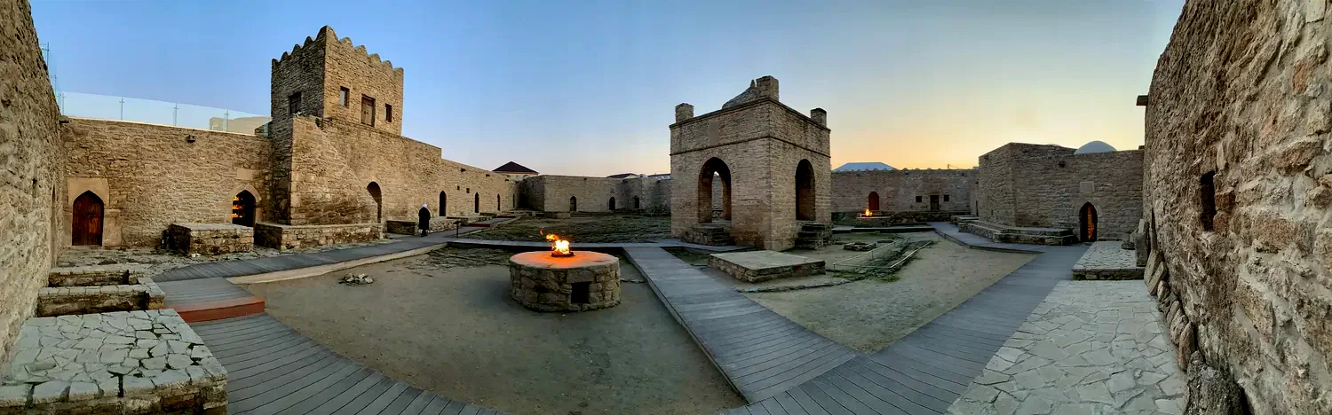 The courtyard and the central altar