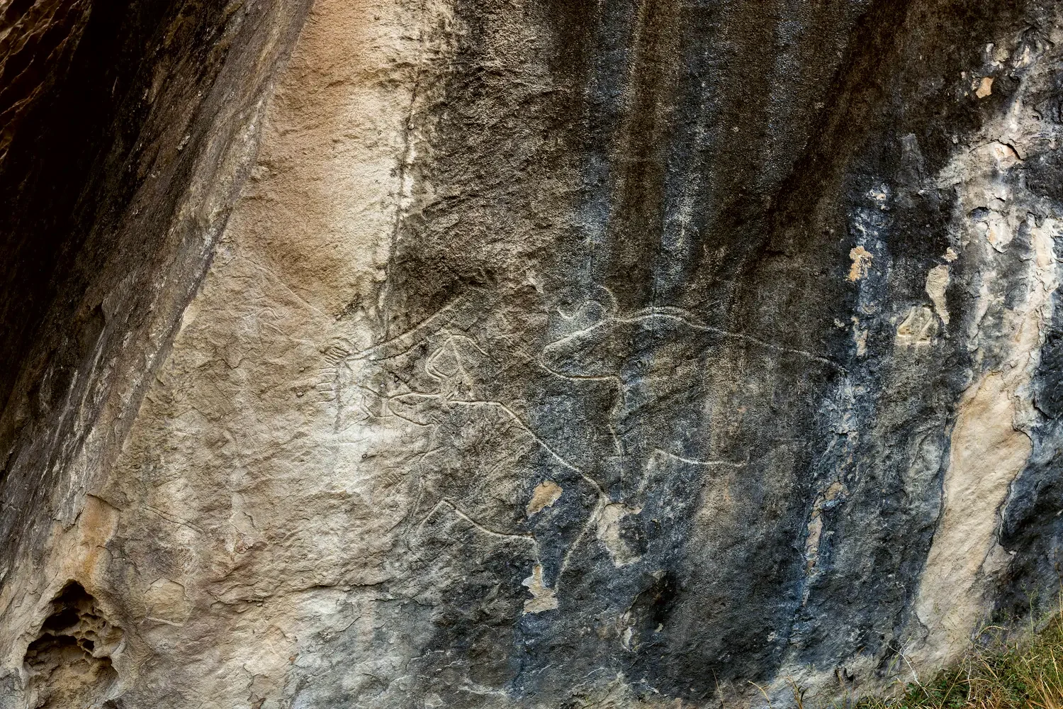 Carved rock in the reserve