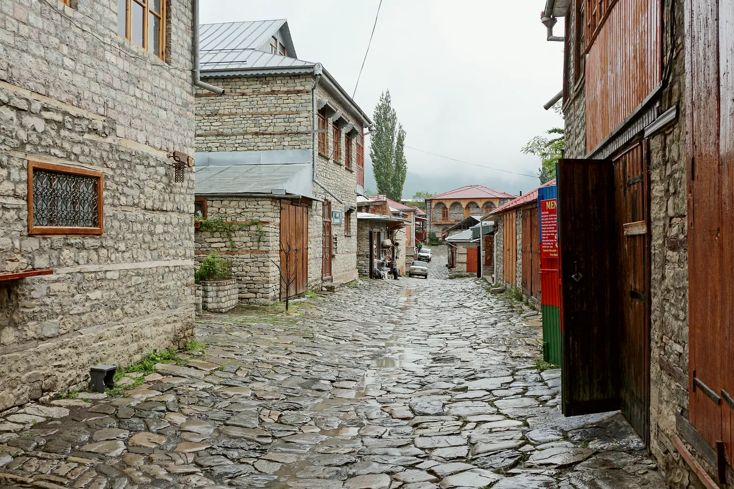One cobbled street, coppersmiths down both sides.