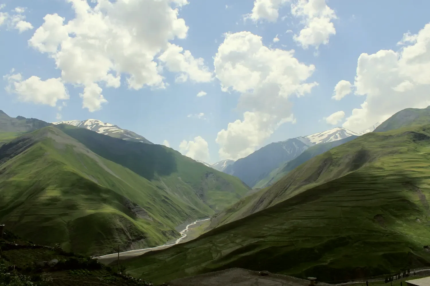 The valley below, in early summer